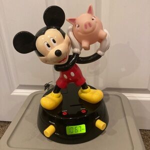 Mickey Mouse Piggy Bank Clock Radio